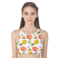 Citrus Gouache Pattern Tank Bikini Top by EvgeniaEsenina