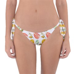 Citrus Gouache Pattern Reversible Bikini Bottom by EvgeniaEsenina