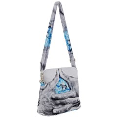 Hands Horse Hand Dream Zipper Messenger Bag by HermanTelo