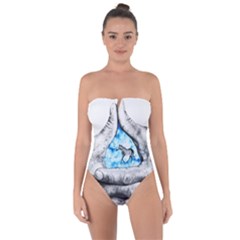 Hands Horse Hand Dream Tie Back One Piece Swimsuit