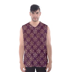 Golden Pentagram Men s Basketball Tank Top by Angelandspot