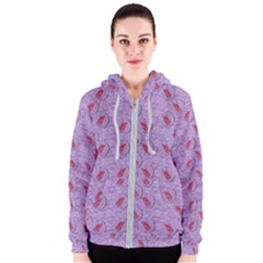 Tropical Flower Forest Of Ornate Colors Women s Zipper Hoodie by pepitasart