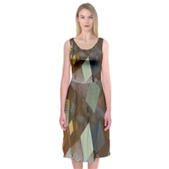 Geometry Diamond Midi Sleeveless Dress