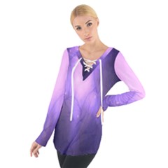 Violet Spark Tie Up Tee by Sparkle