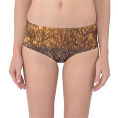 Glitter Gold Mid-waist Bikini Bottoms by Sparkle