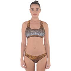 Glitter Gold Cross Back Hipster Bikini Set by Sparkle