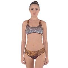 Glitter Gold Criss Cross Bikini Set by Sparkle