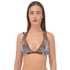 Glitter Gold Double Strap Halter Bikini Top by Sparkle