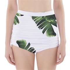 Banana Leaves High-waisted Bikini Bottoms by goljakoff