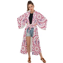 Modern Ornate Pattern Design Maxi Kimono by dflcprintsclothing