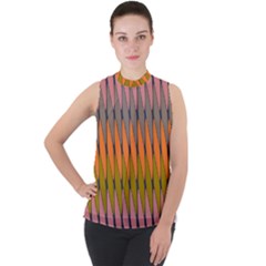 Zappwaits - Your Mock Neck Chiffon Sleeveless Top by zappwaits