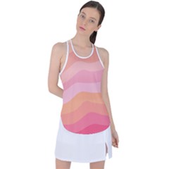 Pink Color Tints Pattern Racer Back Mesh Tank Top by brightlightarts