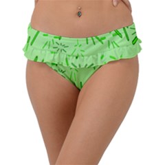 Electric Lime Frill Bikini Bottom