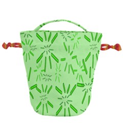 Electric Lime Drawstring Bucket Bag