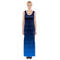 Abstract Stars Pattern Thigh Split Maxi Dress by brightlightarts