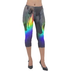 Rainbowcat Lightweight Velour Capri Leggings  by Sparkle