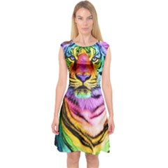 Rainbowtiger Capsleeve Midi Dress