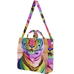 Rainbowtiger Square Shoulder Tote Bag by Sparkle