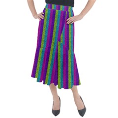 Glitter Strips Midi Mermaid Skirt by Sparkle