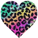 Animal Print Wooden Puzzle Heart View1