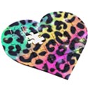 Animal Print Wooden Puzzle Heart View3