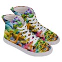 Rainbow Flamingos Men s Hi-Top Skate Sneakers View3