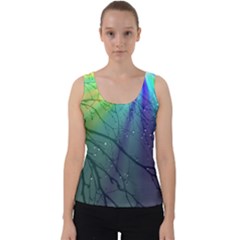 Rainbow Rain Velvet Tank Top by Sparkle