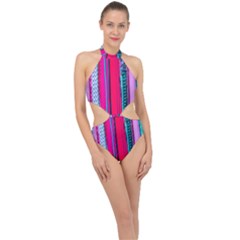 Fashion Belts Halter Side Cut Swimsuit by essentialimage