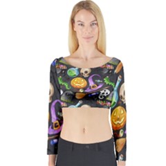 Halloween Long Sleeve Crop Top by Angelandspot