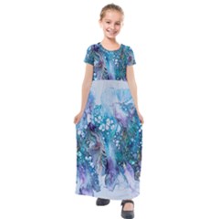 Sea Anemone Kids  Short Sleeve Maxi Dress