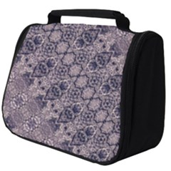 Violet Textured Mosaic Ornate Print Full Print Travel Pouch (big) by dflcprintsclothing