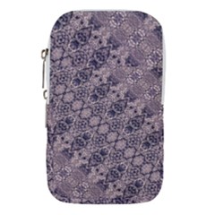 Violet Textured Mosaic Ornate Print Waist Pouch (large) by dflcprintsclothing