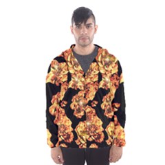 Copper Floral Men s Hooded Windbreaker by Janetaudreywilson