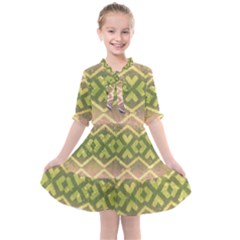 Ethnic Seamless Pattern Kids  All Frills Chiffon Dress by FloraaplusDesign