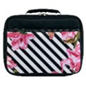 Pink Floral Stripes Lunch Bag View1