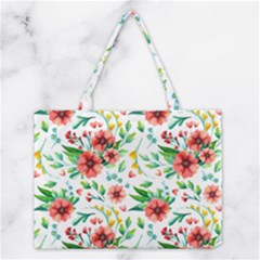 Beautiful Orange Flowers Medium Tote Bag by designsbymallika