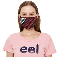 Red Black White Stripes Cloth Face Mask (adult) by SpinnyChairDesigns