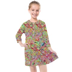 Quarantine Spring Kids  Quarter Sleeve Shirt Dress by arwwearableart