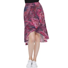 Dragons Flames Frill Hi Low Chiffon Skirt