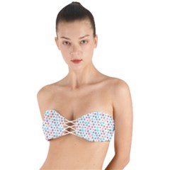 Aqua Coral Twist Bandeau Bikini Top