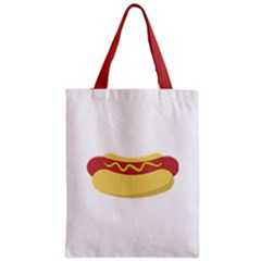 Hotdog Zipper Classic Tote Bag by CuteKingdom