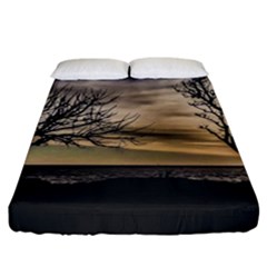 Coastal Sunset Scene At Montevideo City, Uruguay Fitted Sheet (california King Size) by dflcprintsclothing