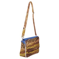 Colored Mountains Landscape, La Rioja, Argentina Shoulder Bag With Back Zipper by dflcprintsclothing