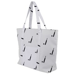 Black And White Cricket Sport Motif Print Pattern Zip Up Canvas Bag by dflcprintsclothing