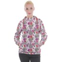 Geometric flowers Women s Hooded Pullover View1