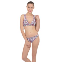 Geometric Flowers Classic Banded Bikini Set  by goljakoff