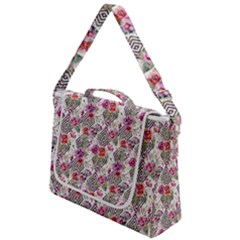 Geometric Flowers Box Up Messenger Bag by goljakoff