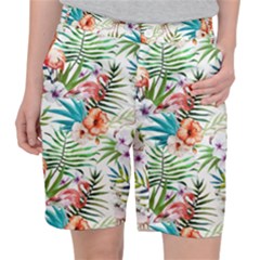 Tropical Flamingos Pocket Shorts by goljakoff