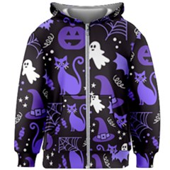 Halloween Party Seamless Repeat Pattern  Kids  Zipper Hoodie Without Drawstring by KentuckyClothing