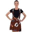 Halloween Seamless Repeat Pattern Velvet Suspender Skater Skirt View1